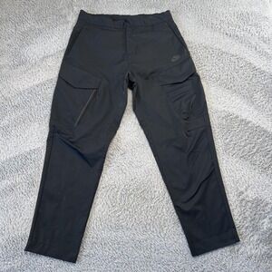 Nike Pants Mens 32 Black Cargo Jogger Woven Elastic Waist Zip Pockets DH3866-010